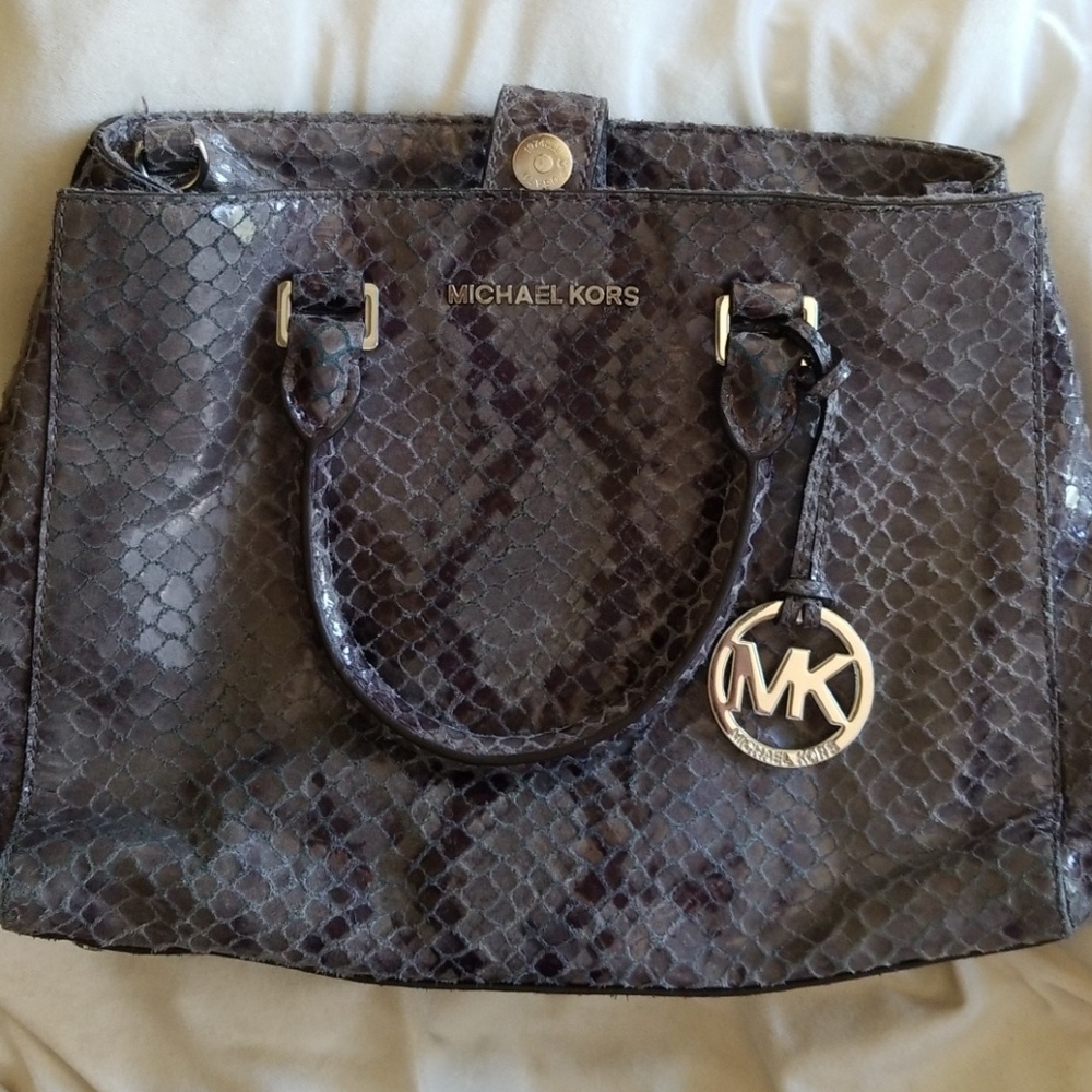 Michael Kors Python Pattern Bag & Wallet Set - image 6